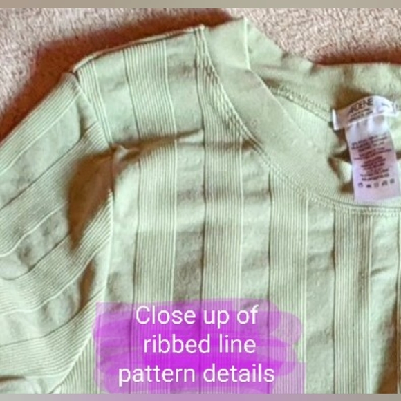 Ardene size Medium NWT sage green long sleeve crop style t shirt pullover - Picture 6 of 9